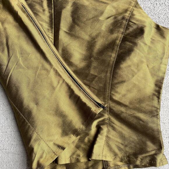 OLEANA vintage 90s silk green corset tank made in Norway - Picture 7 of 8